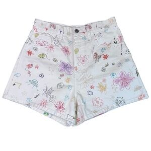 Woman’s Levi’s, Space Doodle Floral Print, High Waist Shorts
